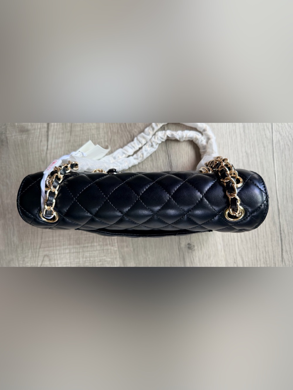 NEW in Box FULL SET FASHION NOT AUTHENTIC BLACK Space Handbag with Gold Hardware - Picture 7 of 14